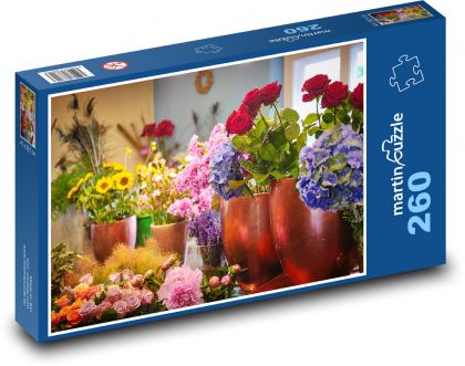 Flowers - roses, florist - Puzzle 260 pieces, size 41x28.7 cm 