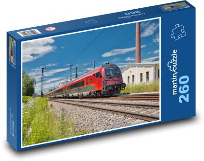 Train - rail transport - Puzzle 260 pieces, size 41x28.7 cm 