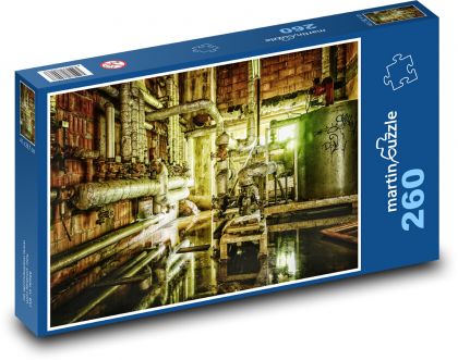 Old abandoned boiler room - Puzzle 260 pieces, size 41x28.7 cm 