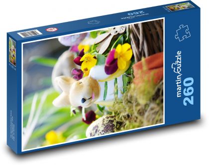Veľkonočný zajačik - Puzzle 260 dielikov, rozmer 41x28,7 cm