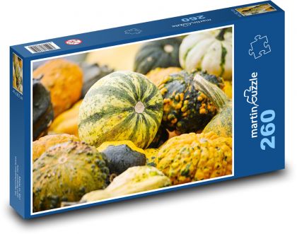 Dekoracyjne warzywa jesienne - Puzzle 260 elementów, rozmiar 41x28,7 cm