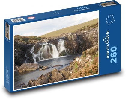 Wodospady w Nowej Zelandii - Puzzle 260 elementów, rozmiar 41x28,7 cm