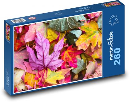 Farebné javorové listy - Puzzle 260 dielikov, rozmer 41x28,7 cm