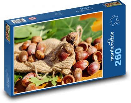 Jesenná hromada žalúdkov - Puzzle 260 dielikov, rozmer 41x28,7 cm