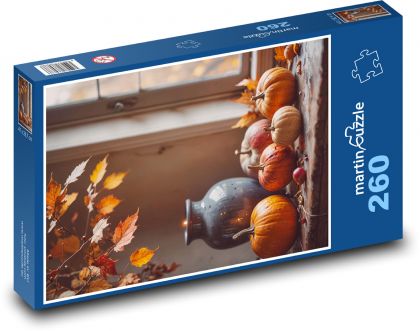 Pumpkin for autumn decoration - Puzzle 260 pieces, size 41x28.7 cm 