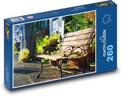 Lavička na slunném místě - puzzle 260 dílků