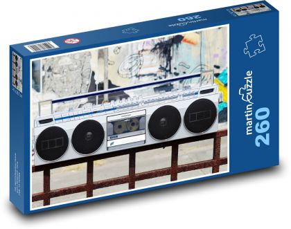 Old cassette player - Puzzle 260 pieces, size 41x28.7 cm 