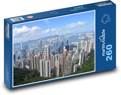 Hong Kong Harbour and Skyscrapers - Puzzle 260 pieces, size 41x28.7 cm 