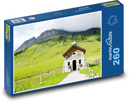 Bergkapelle unter den Wolken - Puzzle - 260 Teile