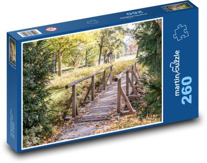 Autumn Park Bridge - Puzzle 260 pieces, size 41x28.7 cm 