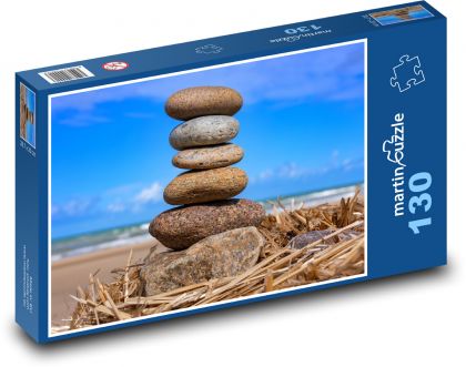 Pyramida z kamenů - Puzzle 130 dílků, rozměr 28,7x20 cm