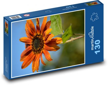 Orange Gerbera Flower - Puzzle 130 dielikov, rozmer 28,7x20 cm 
