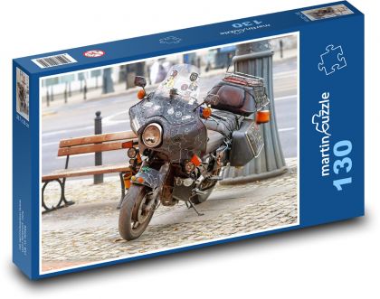Motorcycle in the city - Puzzle 130 pieces, size 28.7x20 cm 