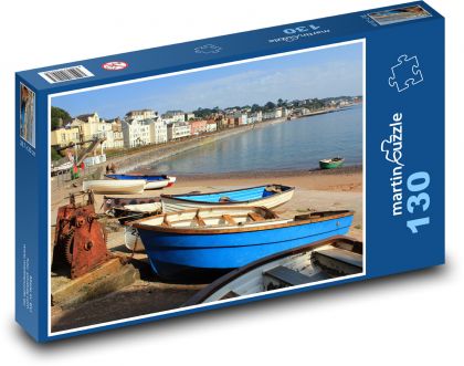 Devon - coastal boats, England - Puzzle 130 pieces, size 28.7x20 cm 