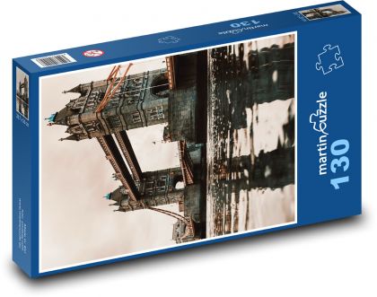 Tower Bridge - visutý most, Velká Británie - Puzzle 130 dílků, rozměr 28,7x20 cm