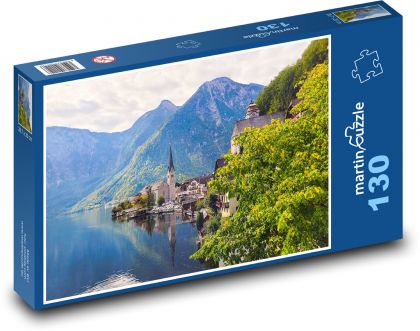 Mesto pri jazere - Puzzle 130 dielikov, rozmer 28,7x20 cm 