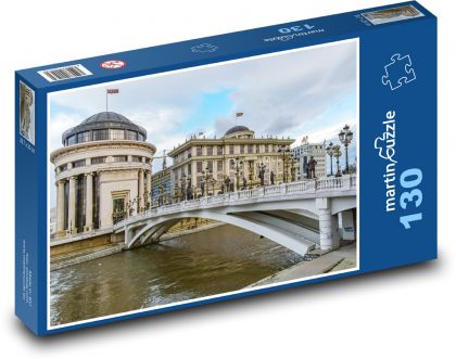 Skopje - Macedonia Północna - Puzzle 130 elementów, rozmiar 28,7x20 cm