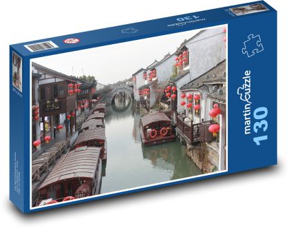 Staroveké mesto - Su-čou, Čína - Puzzle 130 dielikov, rozmer 28,7x20 cm 