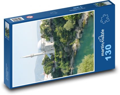 Mostar - Bosnia and Herzegovina, mosque - Puzzle 130 pieces, size 28.7x20 cm 