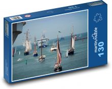 Lodě - moře, plachetnice Puzzle 130 dílků - 28,7 x 20 cm
