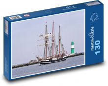 Loď - maják, moře Puzzle 130 - 28,7x20 cm