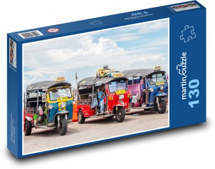 Grease grease - vehicle, taxi - Puzzle 130 pieces, size 28.7x20 cm 