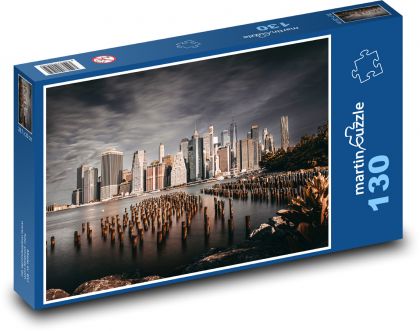 New York - Stadt, Wolkenkratzer - Puzzle - 130 Teile