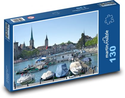 Curych - přístav - puzzle 130 dílků