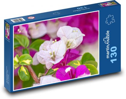 Różowe kwiaty - kwiaty - Puzzle 130 elementów, rozmiar 28,7x20 cm