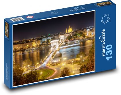 Budapešť v noci - Maďarsko - puzzle 130 dílků