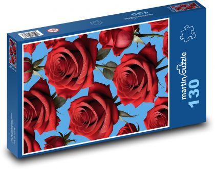 Rote Rosen - Puzzle - 130 Teile