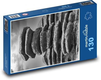 Eroze skály - kameny - Puzzle 130 dílků, rozměr 28,7x20 cm