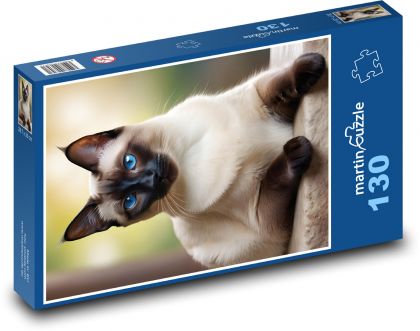 Siamese cat - pet, animal - Puzzle 130 pieces, size 28.7x20 cm 