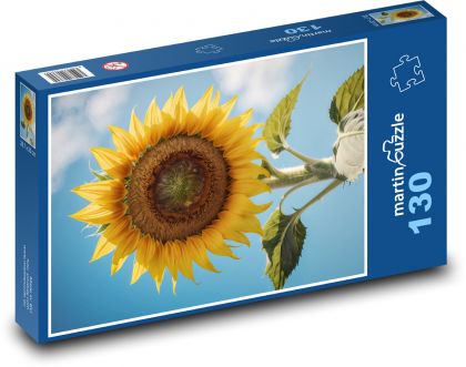Žltá slnečnica - letný kvet - Puzzle 130 dielikov, rozmer 28,7x20 cm 