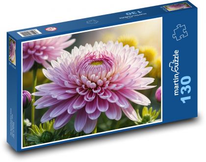 Chryzantéma - záhradný kvet - Puzzle 130 dielikov, rozmer 28,7x20 cm 