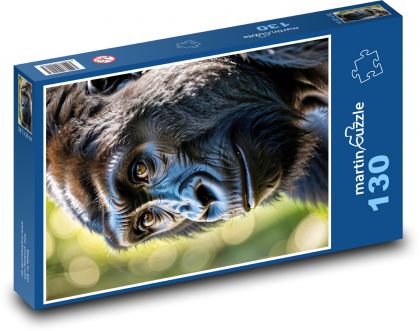 Schwarzer Gorilla - Affe - Puzzle - 130 Teile