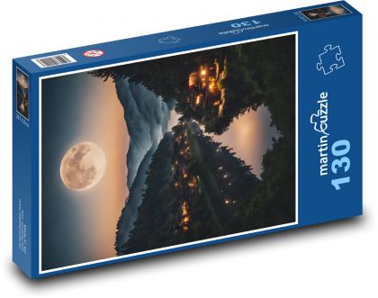 Full Moon River Valley - Puzzle 130 pieces, size 28.7x20 cm 
