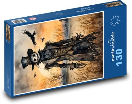 Hadrový strašák v poli - puzzle 130 dílků