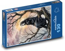 Žena v lese na strome Puzzle 130 dielikov - 28,7 x 20 cm 