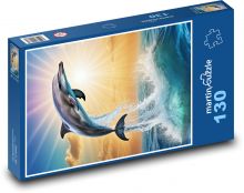 Delfin - Fisch, Meer Puzzle 130 Teile - 28,7x20 cm