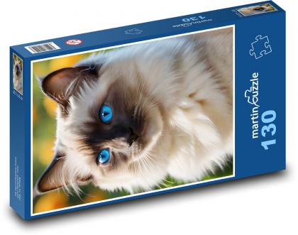 Modré oči kočky - puzzle 130 dílků