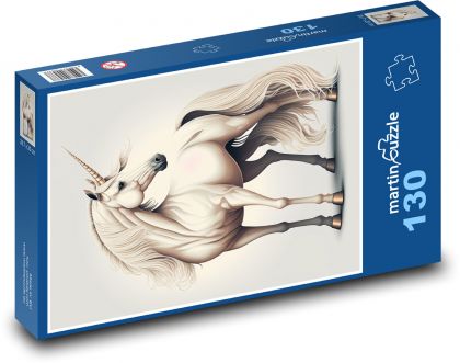 Kůň jednorožec - puzzle 130 dílků