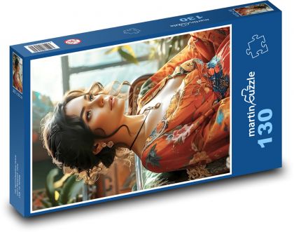 Portrét dievčaťa - Puzzle 130 dielikov, rozmer 28,7x20 cm 