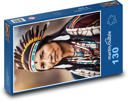 Portrait of an Indian woman - Puzzle 130 pieces, size 28.7x20 cm 
