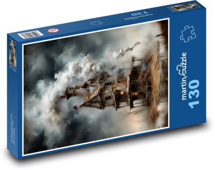 Strašidelný dom - Puzzle 130 dielikov, rozmer 28,7x20 cm 