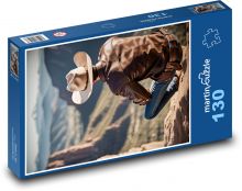Kovboj v přírodě Puzzle 130 dílků - 28,7 x 20 cm