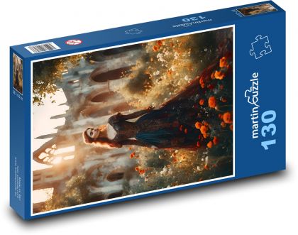 Žena u hradu - puzzle 130 dílků