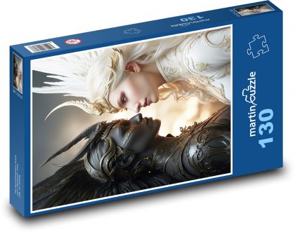 Žena - anděl - Puzzle 130 dílků, rozměr 28,7x20 cm