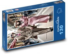 Monkey - Man and Woman Puzzle 130 pieces - 28.7 x 20 cm 