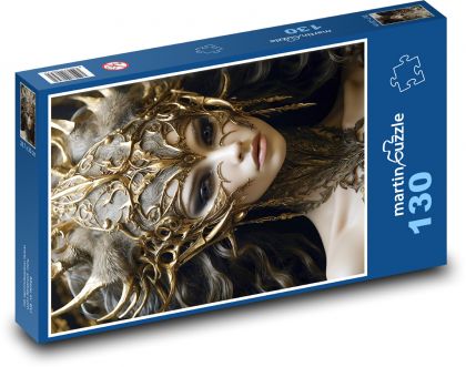 Woman Portrait - Puzzle 130 pieces, size 28.7x20 cm 